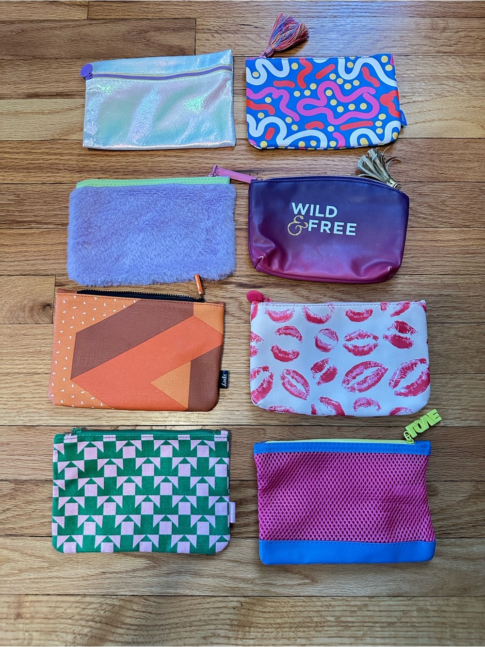 Ipsy Glam Bag Lot of 8 Makeup Cosmetic Travel Pouches Assorted